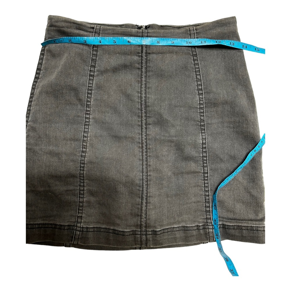 Free People l Modern Femme Denim Mini Skirt Gray Size 4